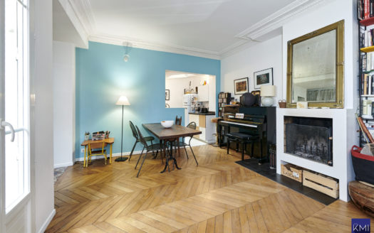 PERE LACHAISE -3 pièces en parfait état avec TERRASSE+CAVE.